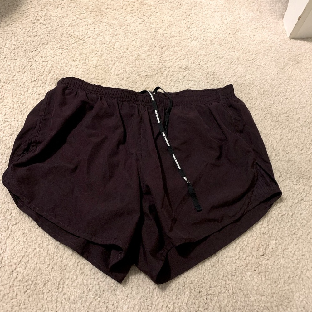 Nike running shorts size medium burgundy